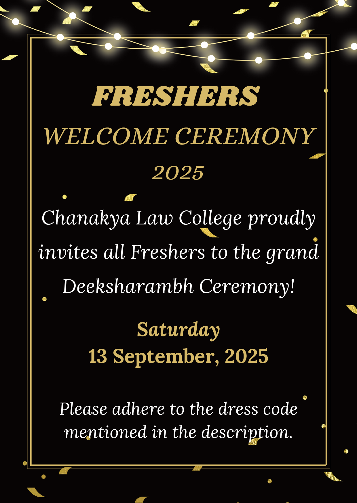 Freshers Welcome Ceremony